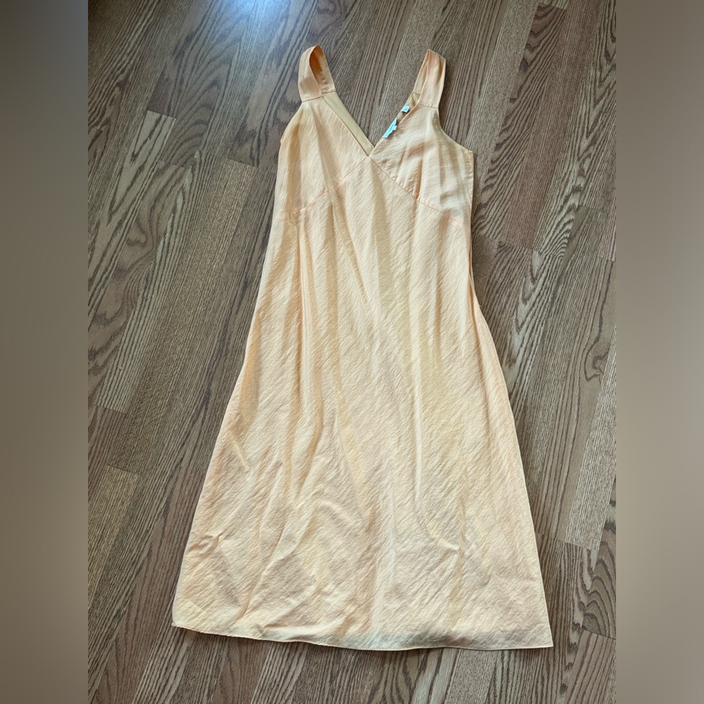 Vince V-Neck Slip Dress - Light Orange